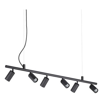Ideal Lux - Candeeiro suspenso LED DYNAMITE 6xGU10/7W/230V CRI 90 preto