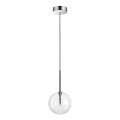 Ideal Lux - Candeeiro suspenso LED EQUINOXE 1xG4/2W/230V diâmetro 15 cm cromado brilhante/transparente