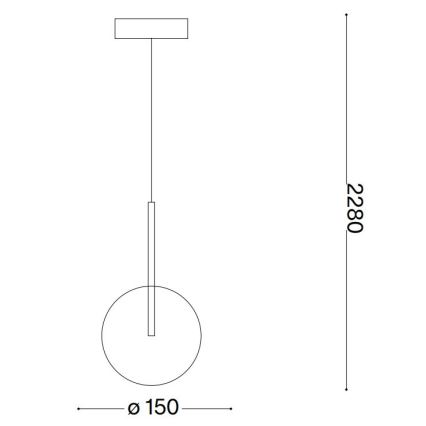 Ideal Lux - Candeeiro suspenso LED EQUINOXE 1xG4/2W/230V diâmetro 15 cm cromado brilhante/transparente