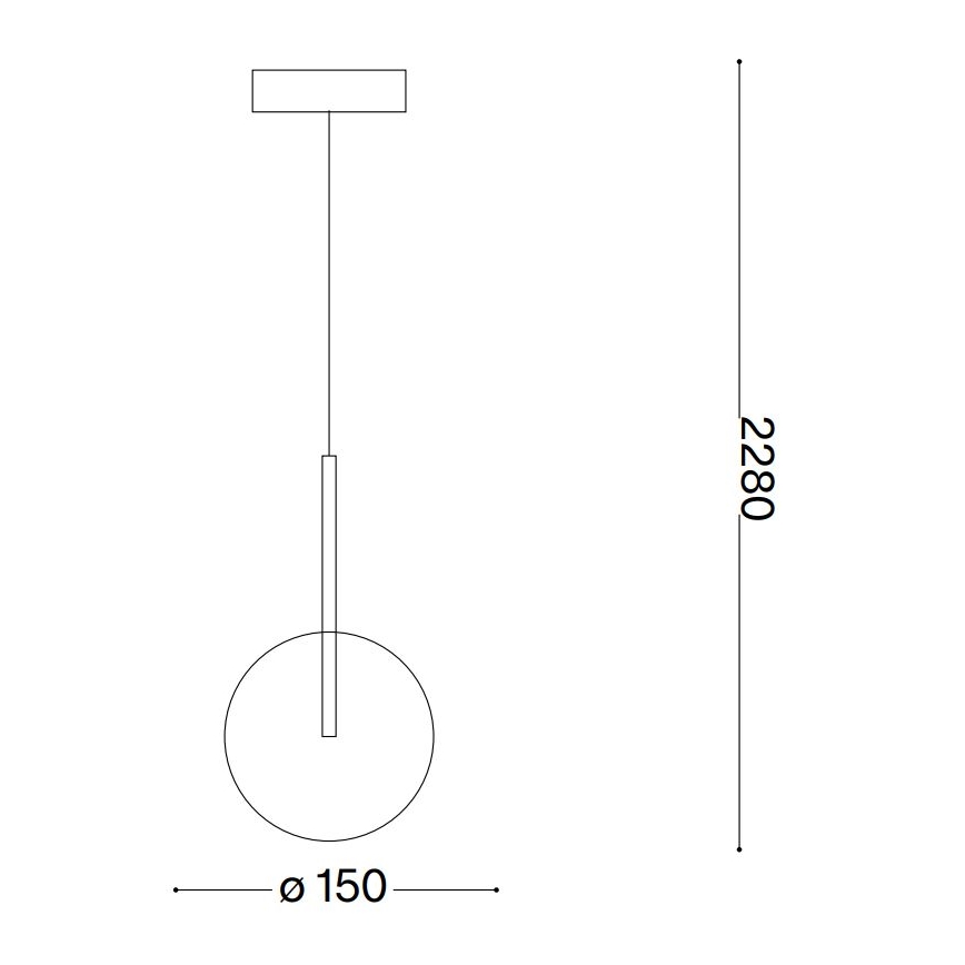 Ideal Lux - Candeeiro suspenso LED EQUINOXE 1xG4/2W/230V diâmetro 15 cm latão/transparente