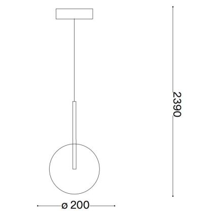 Ideal Lux - Candeeiro suspenso LED EQUINOXE 1xG4/2W/230V diâmetro 20 cm cromado brilhante/fumado