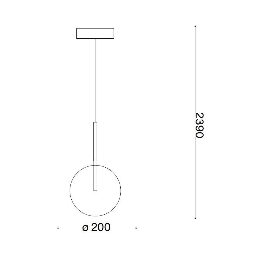 Ideal Lux - Candeeiro suspenso LED EQUINOXE 1xG4/2W/230V diâmetro 20 cm cromado brilhante/fumado