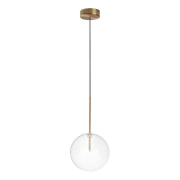 Ideal Lux - Candeeiro suspenso LED EQUINOXE 1xG4/2W/230V diâmetro 20 cm latão/transparente