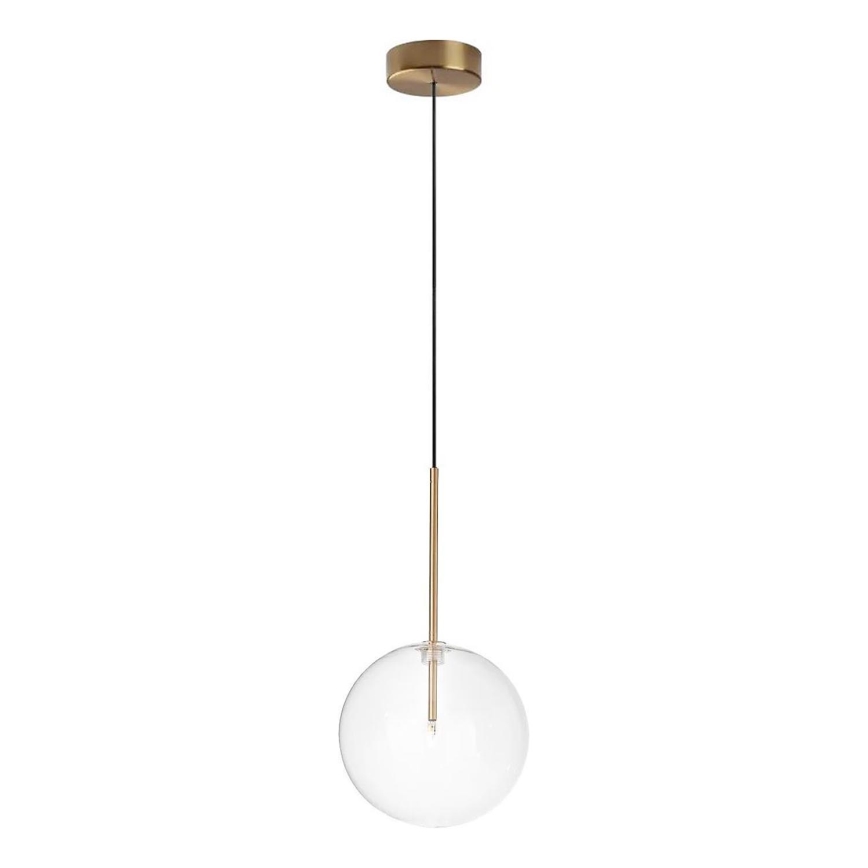 Ideal Lux - Candeeiro suspenso LED EQUINOXE 1xG4/2W/230V diâmetro 20 cm latão/transparente