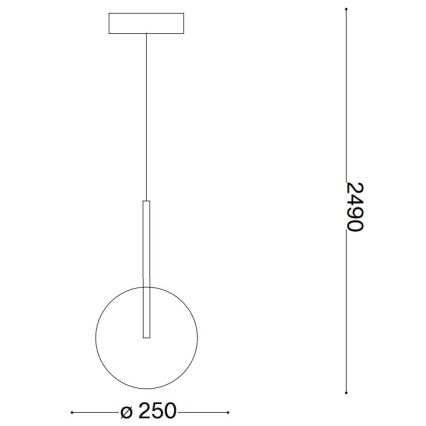 Ideal Lux - Candeeiro suspenso LED EQUINOXE 1xG4/2W/230V diâmetro 25 cm cromado brilhante/fumado