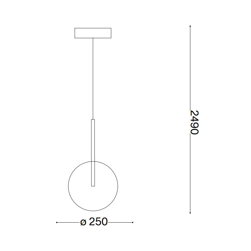 Ideal Lux - Candeeiro suspenso LED EQUINOXE 1xG4/2W/230V diâmetro 25 cm cromado brilhante/fumado