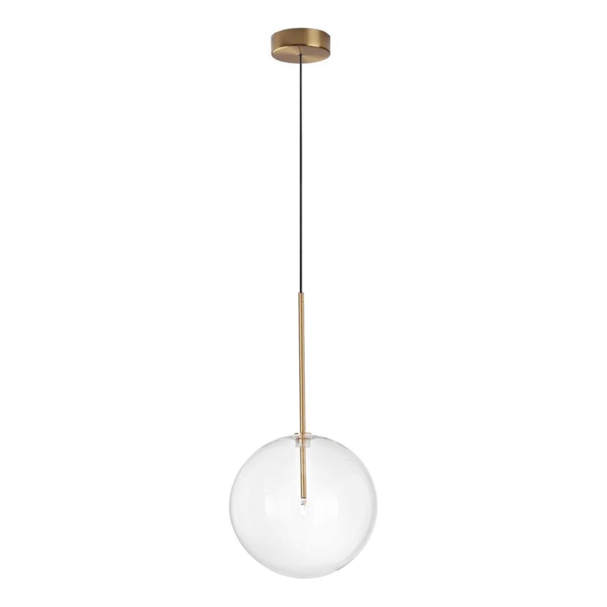 Ideal Lux - Candeeiro suspenso LED EQUINOXE 1xG4/2W/230V diâmetro 25 cm latão/transparente