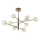 Ideal Lux - Candeeiro suspenso LED EQUINOXE 8xG4/2W/230V diâmetro 128 cm latão/fumado