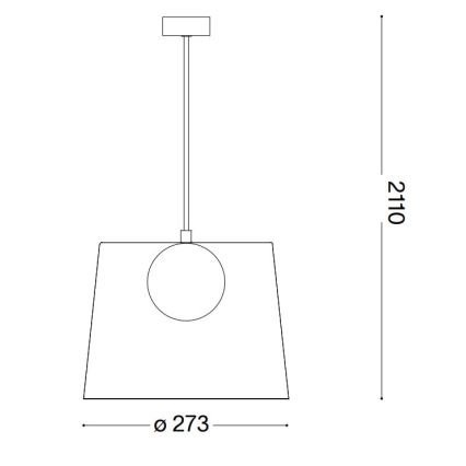 Ideal Lux - Candeeiro suspenso LED FADE 1xG9/3W/230V diâmetro 27,3 cm cinzento/fumado