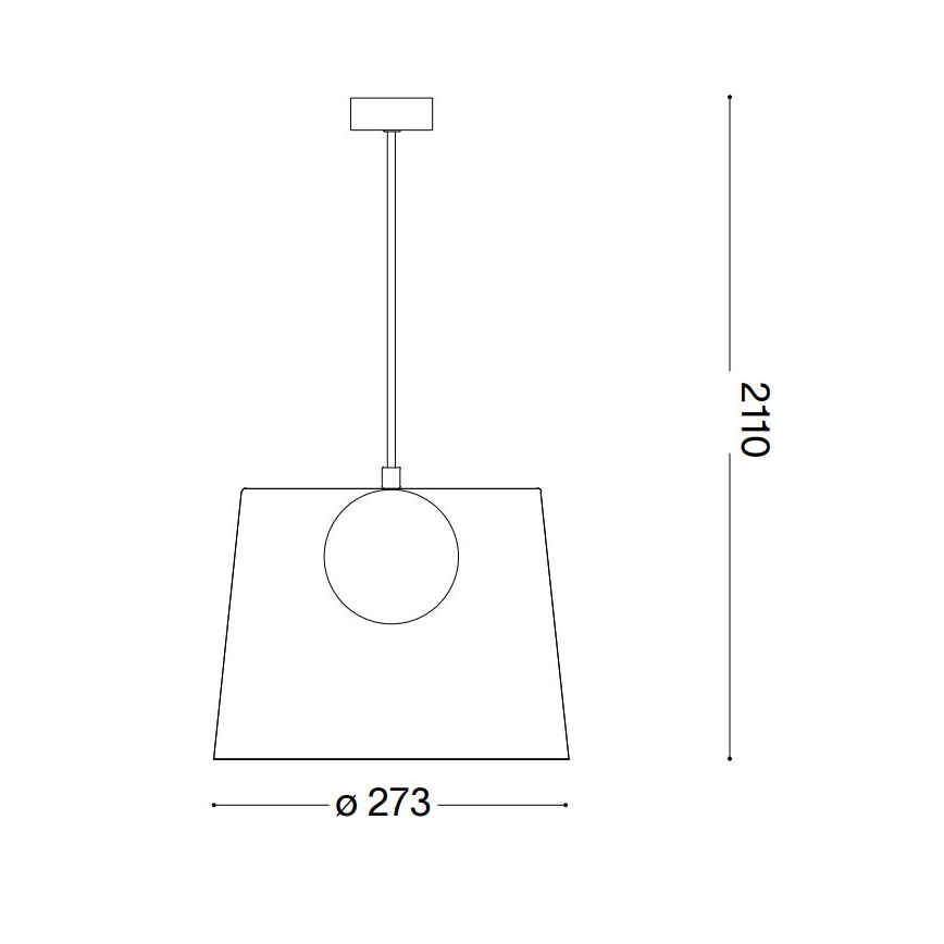 Ideal Lux - Candeeiro suspenso LED FADE 1xG9/3W/230V diâmetro 27,3 cm cinzento/fumado