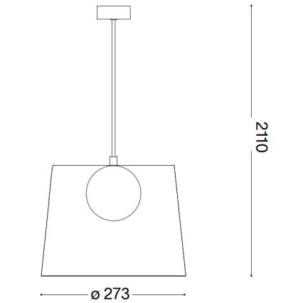 Ideal Lux - Candeeiro suspenso LED FADE 1xG9/3W/230V diâmetro 27,3 cm cobre/fumado