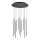 Ideal Lux - Candeeiro suspenso LED FILO LED/25W/230V preto