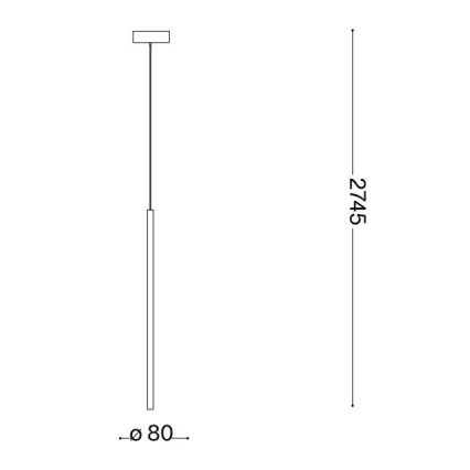 Ideal Lux - Candeeiro suspenso LED FILO LED/3,5W/230V 3000K CRI 90 branco