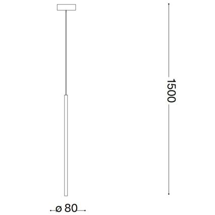 Ideal Lux - Candeeiro suspenso LED FILO LED/3,5W/230V 3000K CRI 90 latão