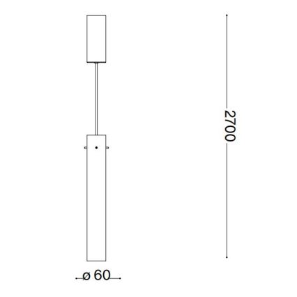 Ideal Lux - Candeeiro suspenso LED FLAM LED/10W/230V diâmetro 6 cm CRI 90 cinzento