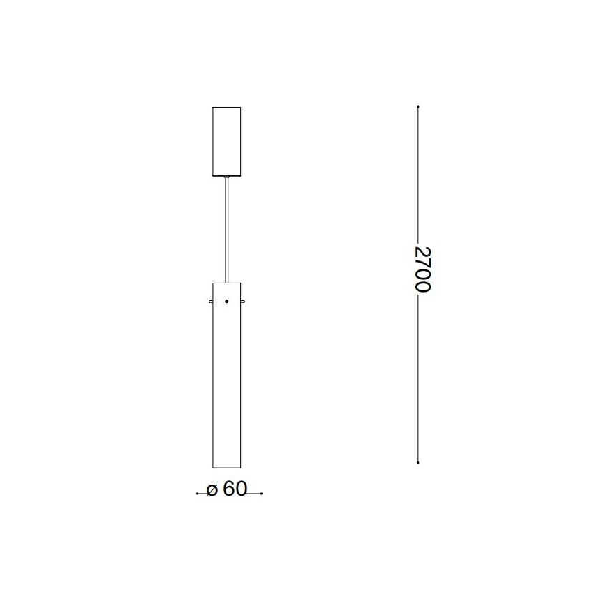 Ideal Lux - Candeeiro suspenso LED FLAM LED/10W/230V diâmetro 6 cm CRI 90 cinzento