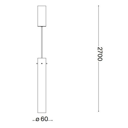 Ideal Lux - Candeeiro suspenso LED FLAM LED/10W/230V diâmetro 6 cm CRI 90 fumado