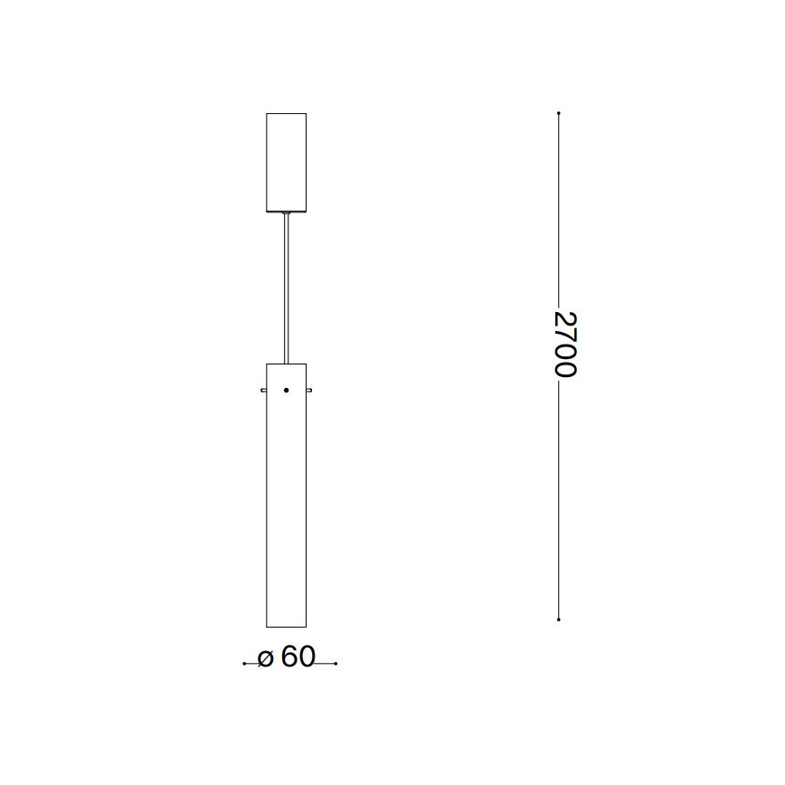 Ideal Lux - Candeeiro suspenso LED FLAM LED/10W/230V diâmetro 6 cm CRI 90 fumado