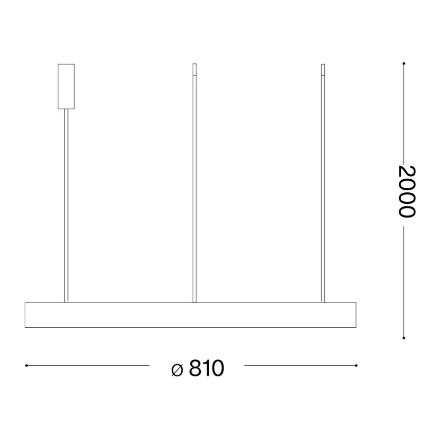 Ideal Lux - Candeeiro suspenso LED GEMINI LED/59W/230V diâmetro 81 cm CRI 90 dourado