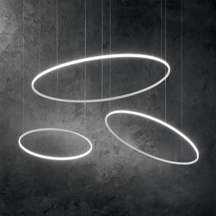 Ideal Lux - Candeeiro suspenso LED HULAHOOP LED/28W/230V 3000K diâmetro 61 cm CRI 90 branco