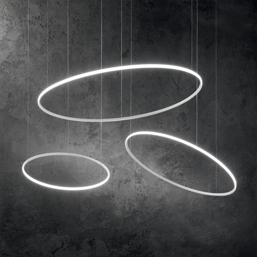 Ideal Lux - Candeeiro suspenso LED HULAHOOP LED/28W/230V 3000K diâmetro 61 cm CRI 90 branco