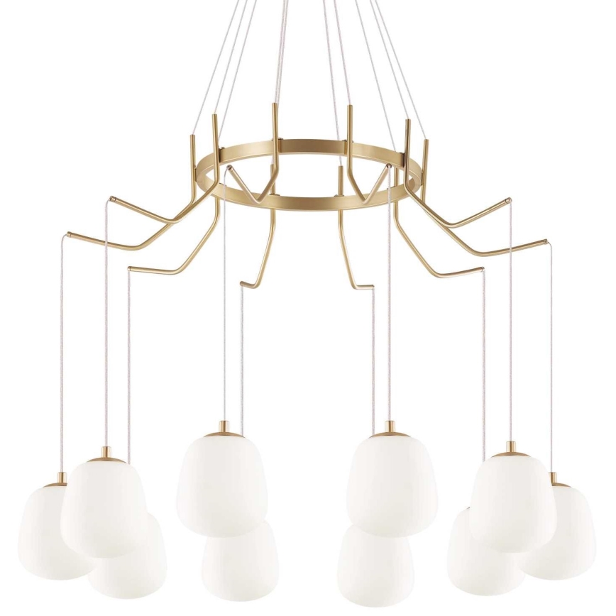 Ideal Lux - Candeeiro suspenso LED KAROUSEL 10xG9/3W/230V diâmetro 82,5 cm latão