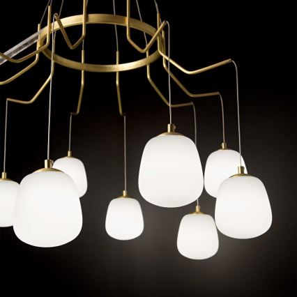 Ideal Lux - Candeeiro suspenso LED KAROUSEL 10xG9/3W/230V diâmetro 82,5 cm latão