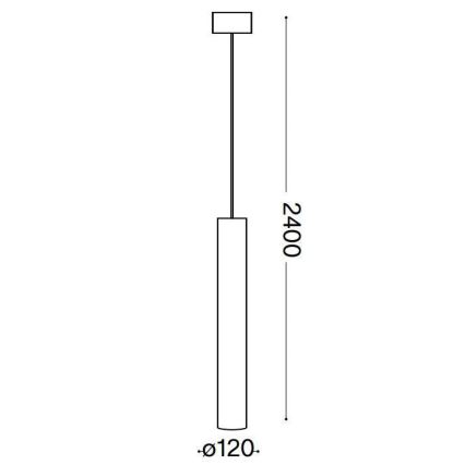 Ideal Lux - Candeeiro suspenso LED LOOK 1xGU10/10W/230V preto