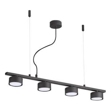 Ideal Lux - Candeeiro suspenso LED MINOR 4xGX53/9W/230V 75,5 cm preto
