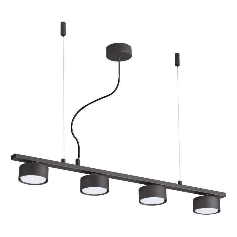 Ideal Lux - Candeeiro suspenso LED MINOR 4xGX53/9W/230V 75,5 cm preto