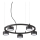 Ideal Lux - Candeeiro suspenso LED MINOR 5xGX53/9W/230V diâmetro 50 cm preto