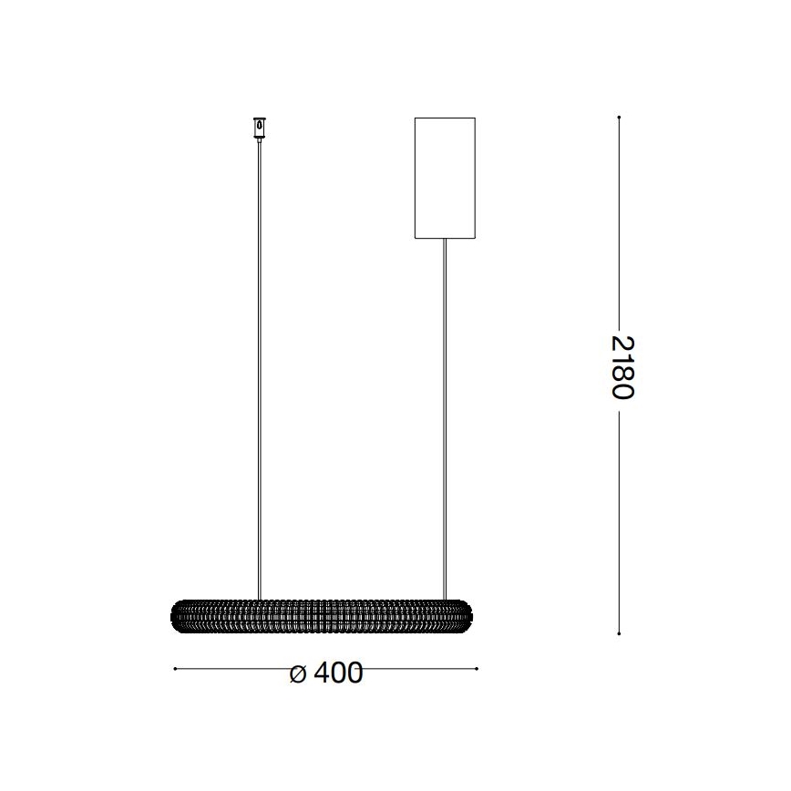 Ideal Lux - Candeeiro suspenso LED MIRACLE LED/25W/230V diâmetro 40 cm CRI 90 cromado mate