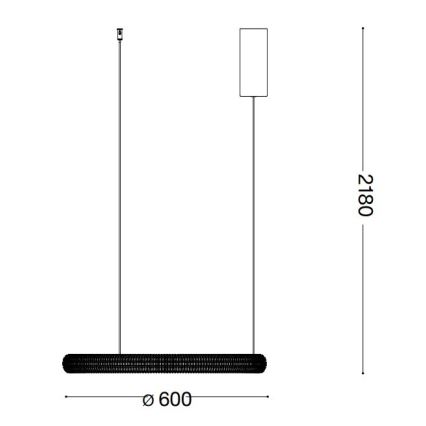 Ideal Lux - Candeeiro suspenso LED MIRACLE LED/37W/230V diâmetro 60 cm CRI 90 cromado mate