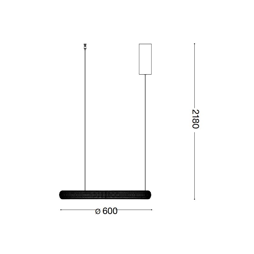 Ideal Lux - Candeeiro suspenso LED MIRACLE LED/37W/230V diâmetro 60 cm CRI 90 cromado mate