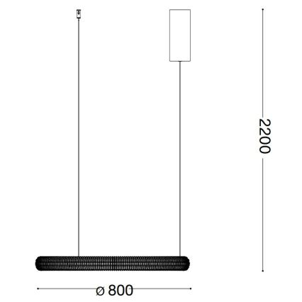 Ideal Lux - Candeeiro suspenso LED MIRACLE LED/45W/230V diâmetro 80 cm CRI 90 cromado mate
