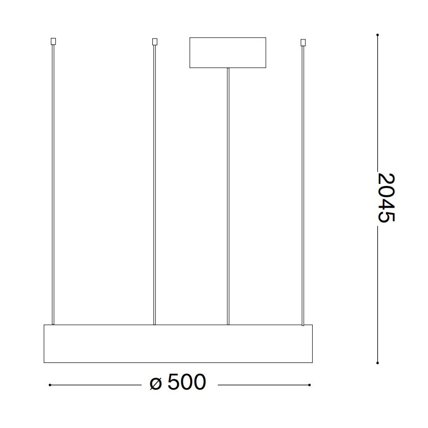 Ideal Lux - Candeeiro suspenso LED ORACLE LED/28W/230V 3000K diâmetro 50 cm CRI 90 preto