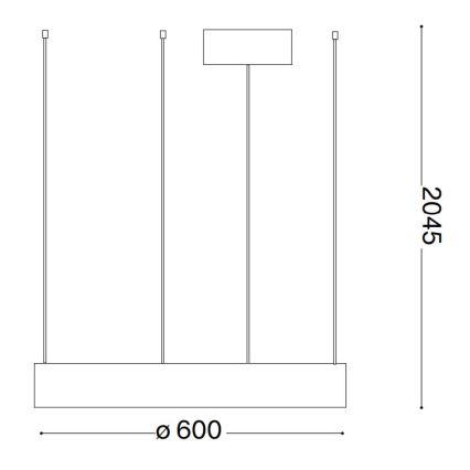 Ideal Lux - Candeeiro suspenso LED ORACLE LED/33W/230V 3000K diâmetro 60 cm CRI 90 branco
