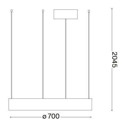 Ideal Lux - Candeeiro suspenso LED ORACLE LED/35W/230V 3000K diâmetro 70 cm CRI 90 branco