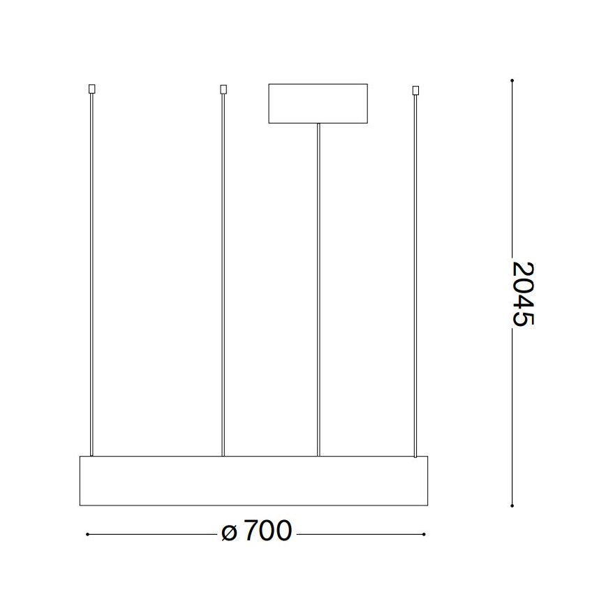 Ideal Lux - Candeeiro suspenso LED ORACLE LED/35W/230V 3000K diâmetro 70 cm CRI 90 branco