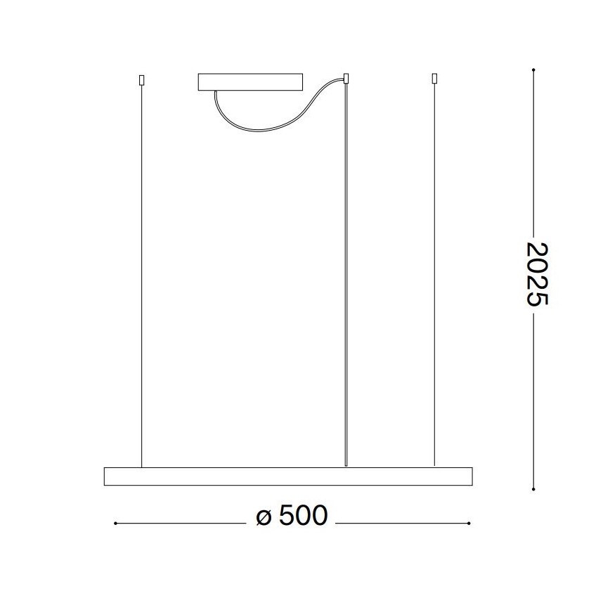 Ideal Lux - Candeeiro suspenso LED ORACLE SLIM LED/32W/230V 4000K diâmetro 50 cm branco