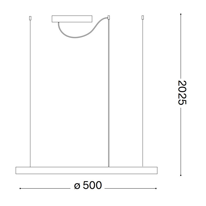 Ideal Lux - Candeeiro suspenso LED ORACLE SLIM LED/32W/230V 4000K diâmetro 50 cm preto