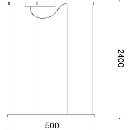 Ideal Lux - Candeeiro suspenso LED ORACLE SLIM LED/33W/230V 3000K 50x50 cm branco