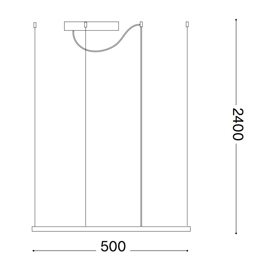 Ideal Lux - Candeeiro suspenso LED ORACLE SLIM LED/33W/230V 3000K 50x50 cm branco