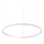 Ideal Lux - Candeeiro suspenso LED ORACLE SLIM LED/37W/230V 2700K diâmetro 70,5 cm branco