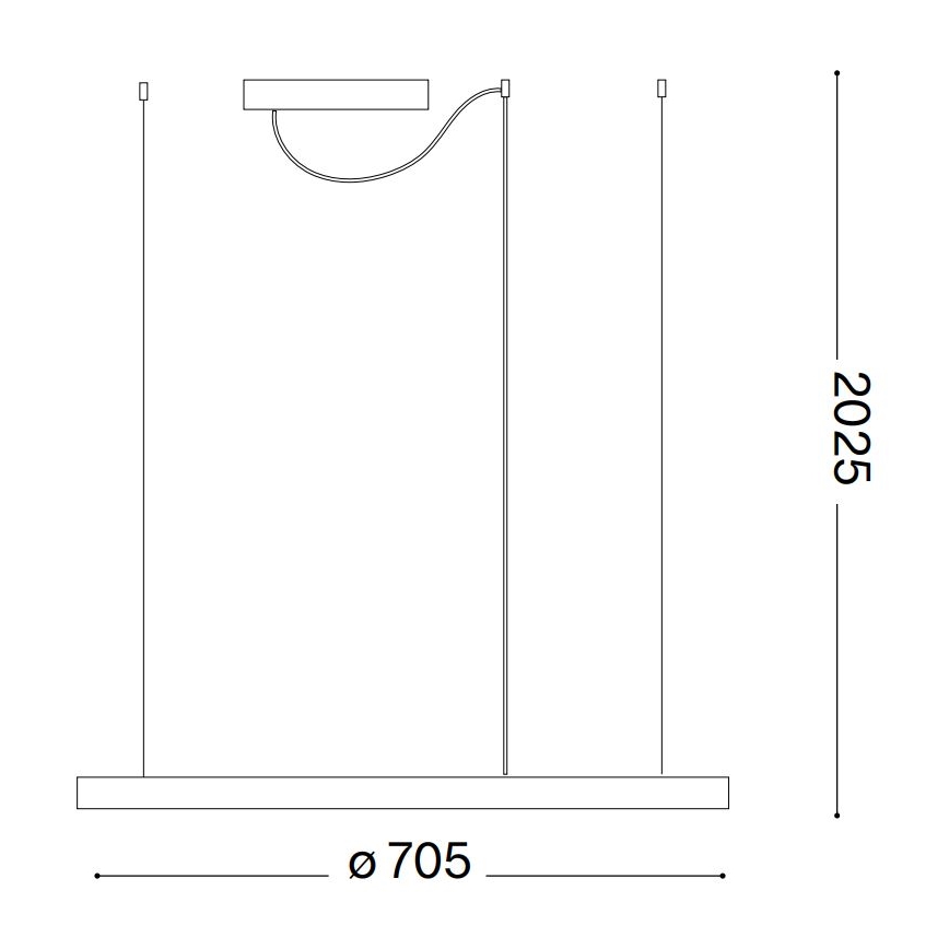 Ideal Lux - Candeeiro suspenso LED ORACLE SLIM LED/38W/230V 3000K diâmetro 70 cm branco