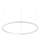 Ideal Lux - Candeeiro suspenso LED ORACLE SLIM LED/38W/230V 4000K diâmetro 70 cm branco