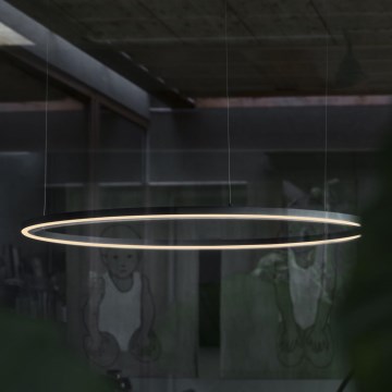 Ideal Lux - Candeeiro suspenso LED ORACLE SLIM LED/38W/230V 4000K diâmetro 70 cm preto