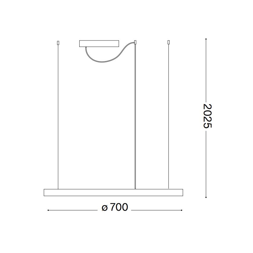 Ideal Lux - Candeeiro suspenso LED com regulação ORACLE SLIM LED/39W/230V 3000K diâmetro 70 cm branco