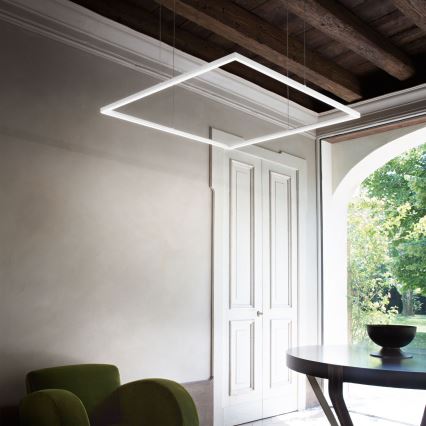 Ideal Lux - Candeeiro suspenso LED ORACLE SLIM LED/41W/230V 3000K 70x70 cm branco
