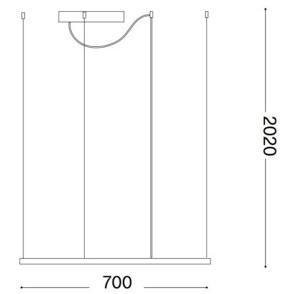 Ideal Lux - Candeeiro suspenso LED ORACLE SLIM LED/41W/230V 3000K 70x70 cm branco
